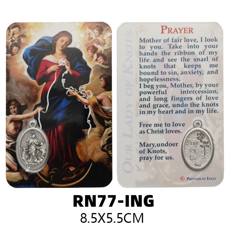 Christianartworkshop Premium Cardstock doppelseitige Heiligenkarten mit Kruzifix und Medaille - H - image 8