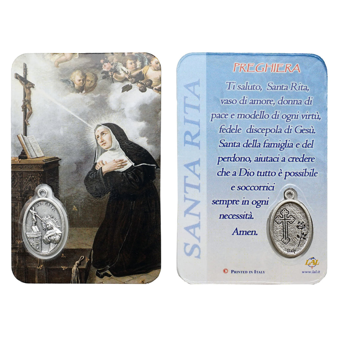 Christianartworkshop Premium Cardstock doppelseitige Heiligenkarten mit Kruzifix und Medaille - P - image 16