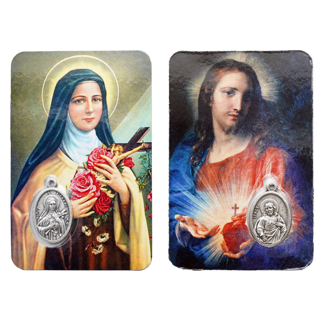 Christianartworkshop Premium Cardstock doppelseitige Heiligenkarten mit Kruzifix und Medaille - R - image 18