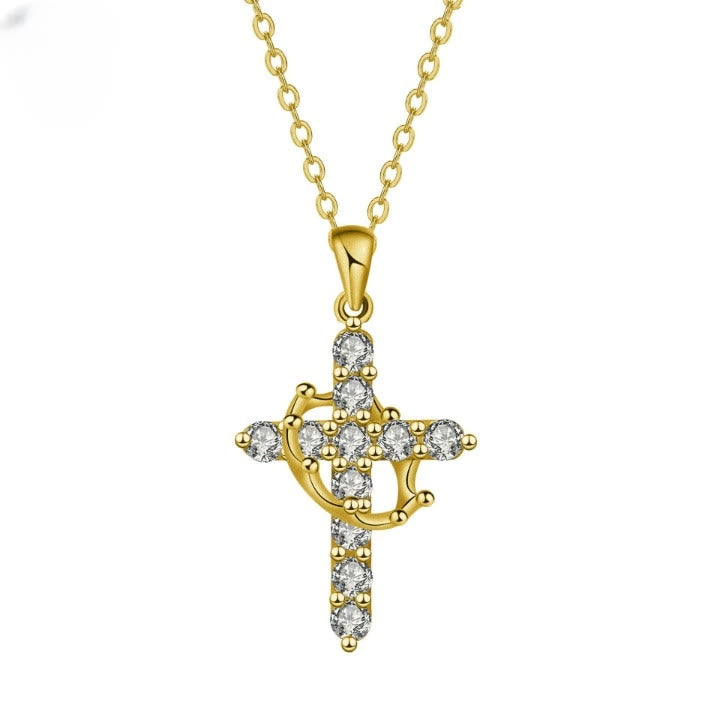Christianartworkshop Glaube – Symbol-Kreuz-Halskette mit monatlichen Geburtsstein-Akzenten - image 3