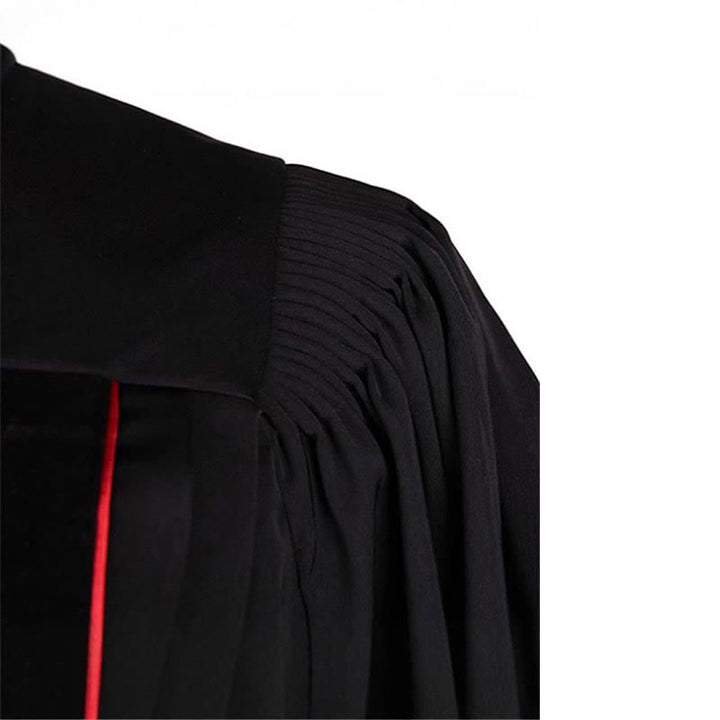 Christianartworkshop Traditionelle schwarze Priesterrobe mit Rotkreuz-Stickerei und formellem Design - image 4