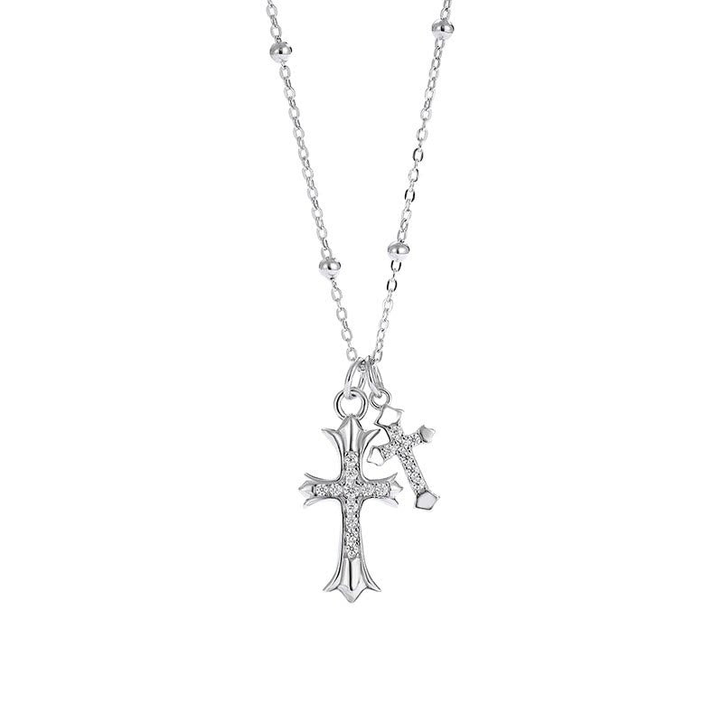 Christianartworkshop Halskette mit Doppelkreuz aus 925er Silber: Glaube – inspiriertes Funkeln - image 4