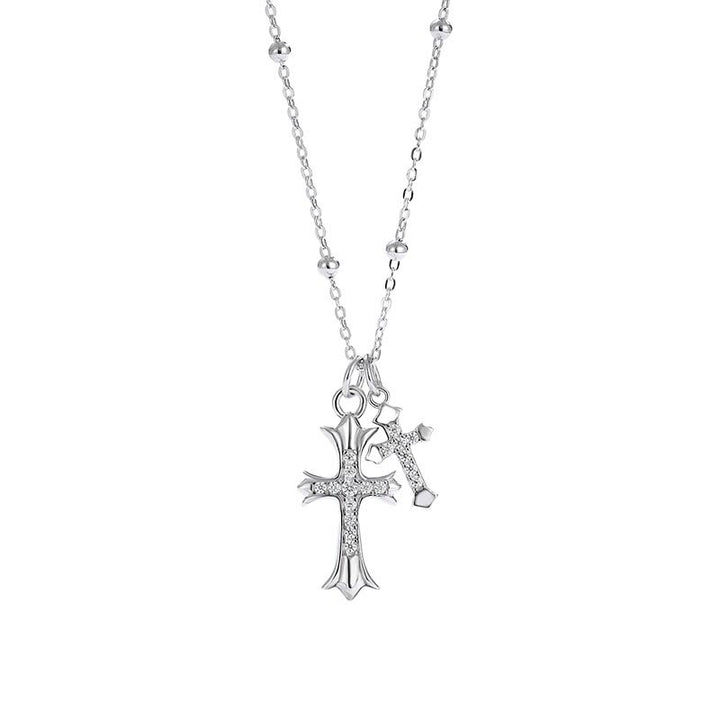 Christianartworkshop Halskette mit Doppelkreuz aus 925er Silber: Glaube – inspiriertes Funkeln - image 4