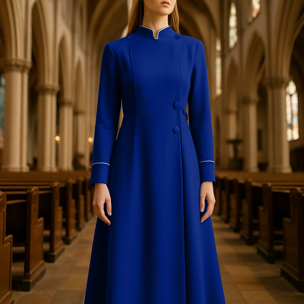 Christianartworkshop Formelle Priesterrobe: 5 Farben im langen Roben-Design - image 2