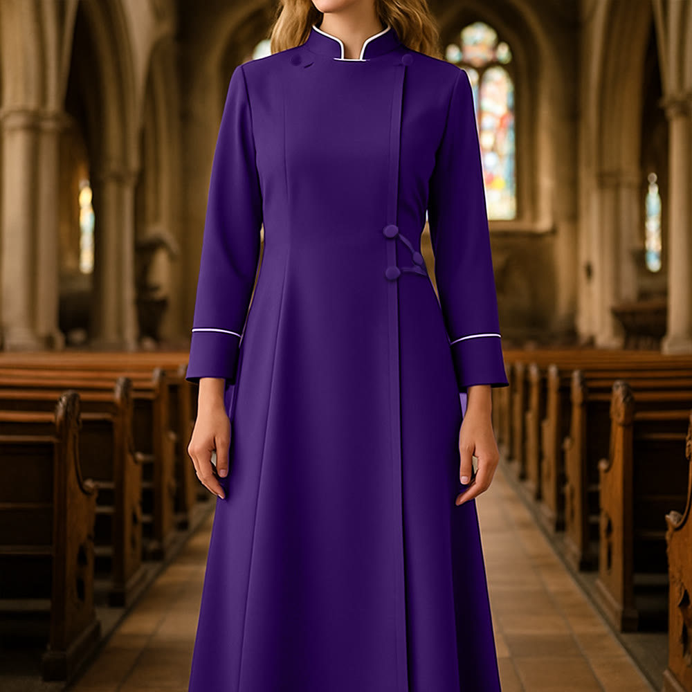 Christianartworkshop Formelle Priesterrobe: 5 Farben im langen Roben-Design - image 5