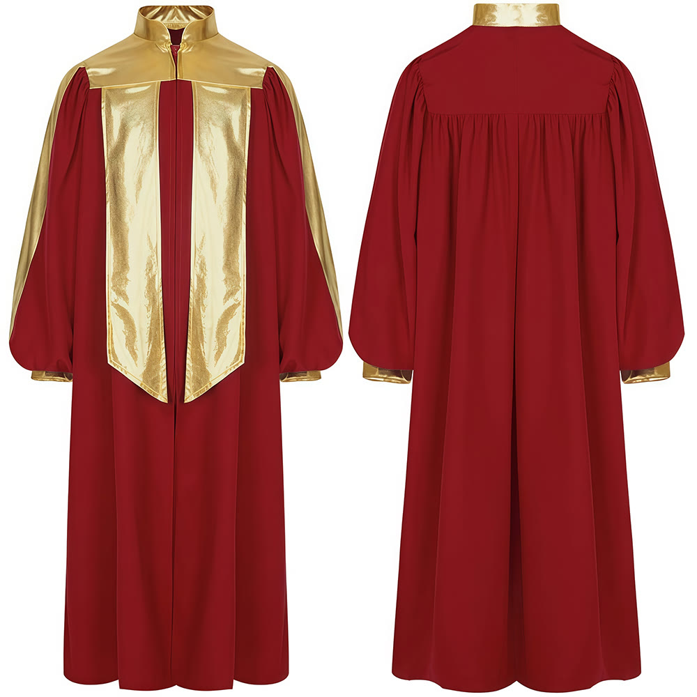Christianartworkshop Goldverzierte Priesterrobe: 7 Farben für liturgische Eleganz - Wein - 2XL - image 5