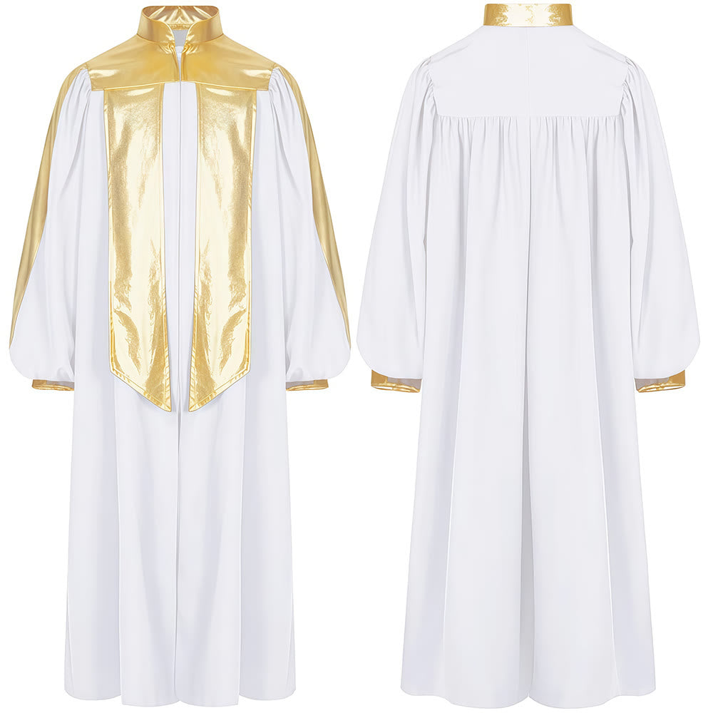 Christianartworkshop Goldverzierte Priesterrobe: 7 Farben für liturgische Eleganz - Weiß - 2XL - image 7