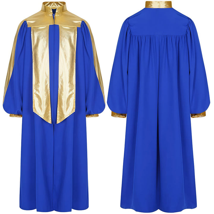 Christianartworkshop Goldverzierte Priesterrobe: 7 Farben für liturgische Eleganz - Blau - 2XL - image 1