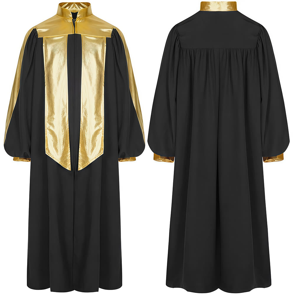 Christianartworkshop Goldverzierte Priesterrobe: 7 Farben für liturgische Eleganz - Schwarz - 2XL - image 9