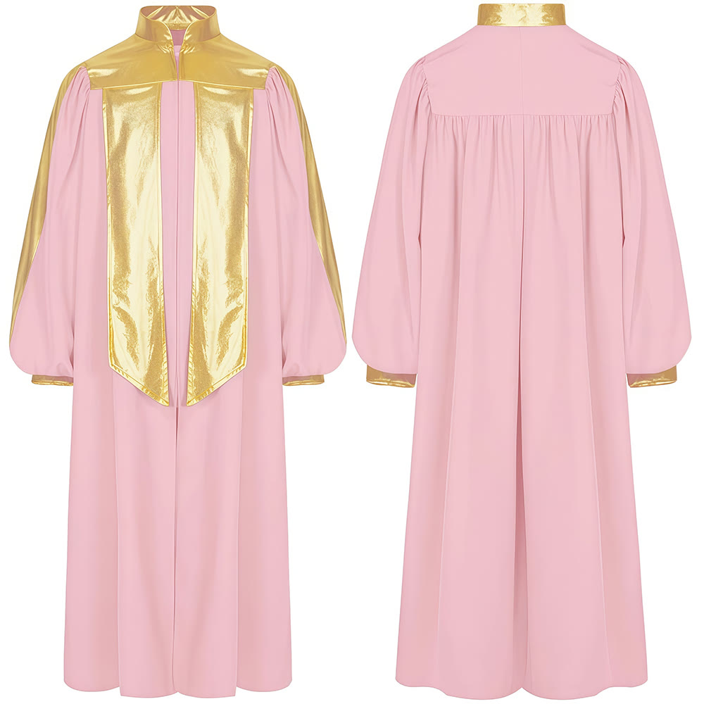 Christianartworkshop Goldverzierte Priesterrobe: 7 Farben für liturgische Eleganz - Rosa - 2XL - image 13