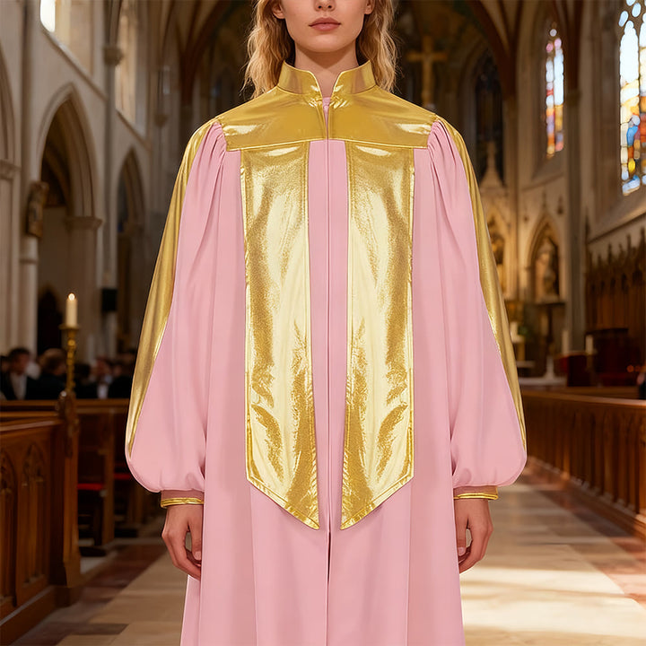 Christianartworkshop Goldverzierte Priesterrobe: 7 Farben für liturgische Eleganz - Rosa - 2XL - image 15