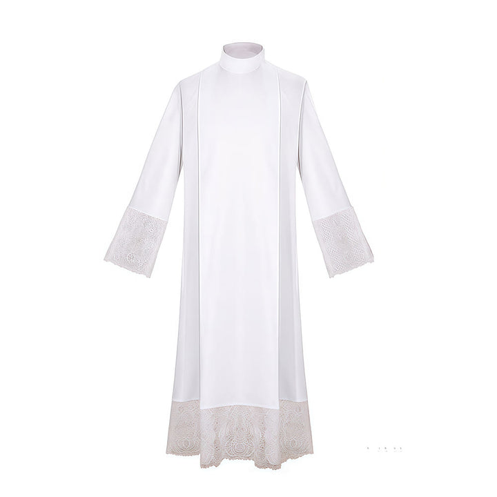 Christianartworkshop – Weiße Priesterroben in verschiedenen Stilen: Ideal für Gottesdienste und Rituale in der Kirche - image 10