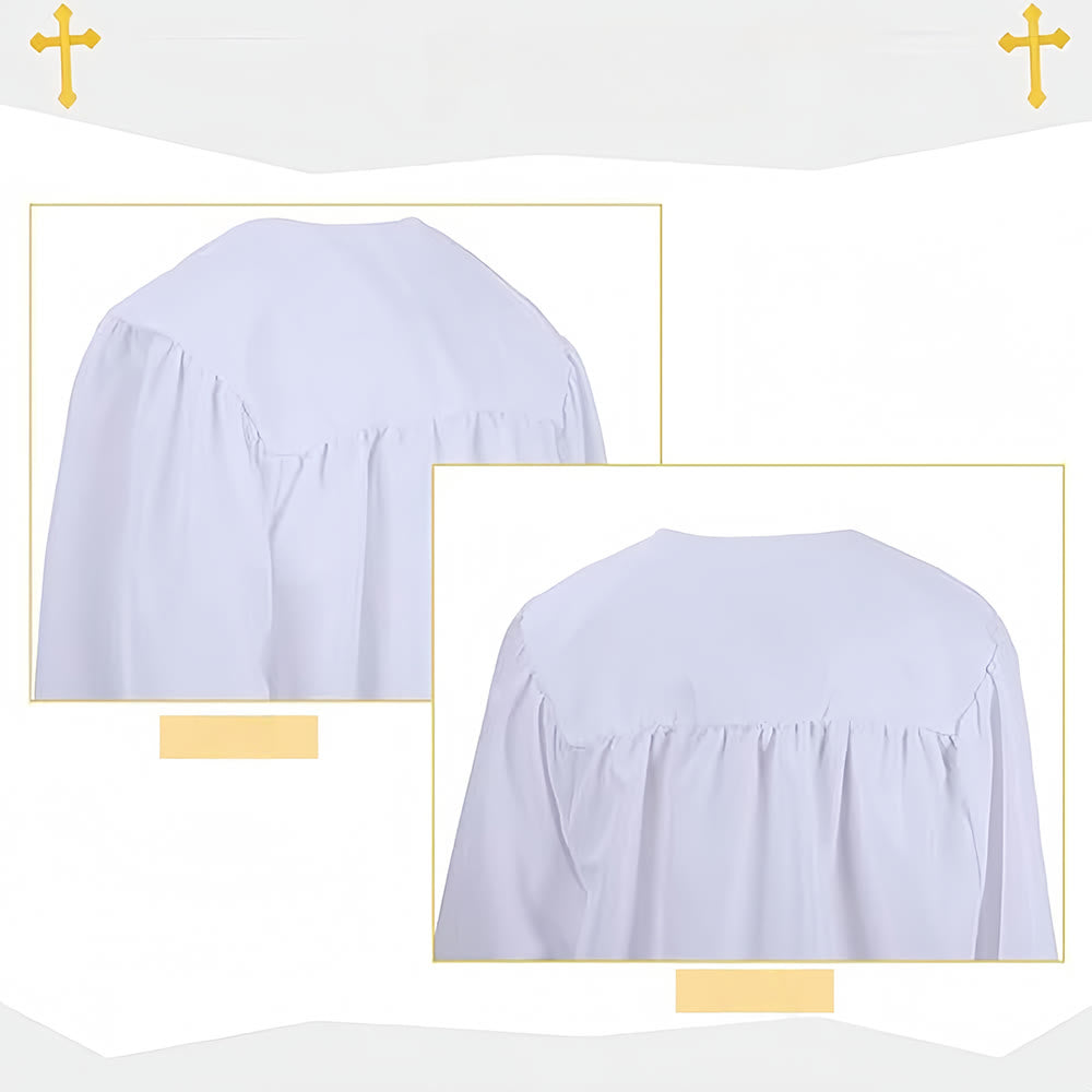 Christianartworkshop Elegante schwarz-weiße Priesterroben: Goldenes Kreuzdetail - image 4
