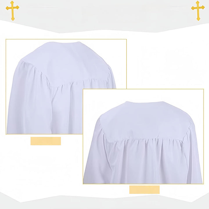 Christianartworkshop Elegante schwarz-weiße Priesterroben: Goldenes Kreuzdetail - image 4