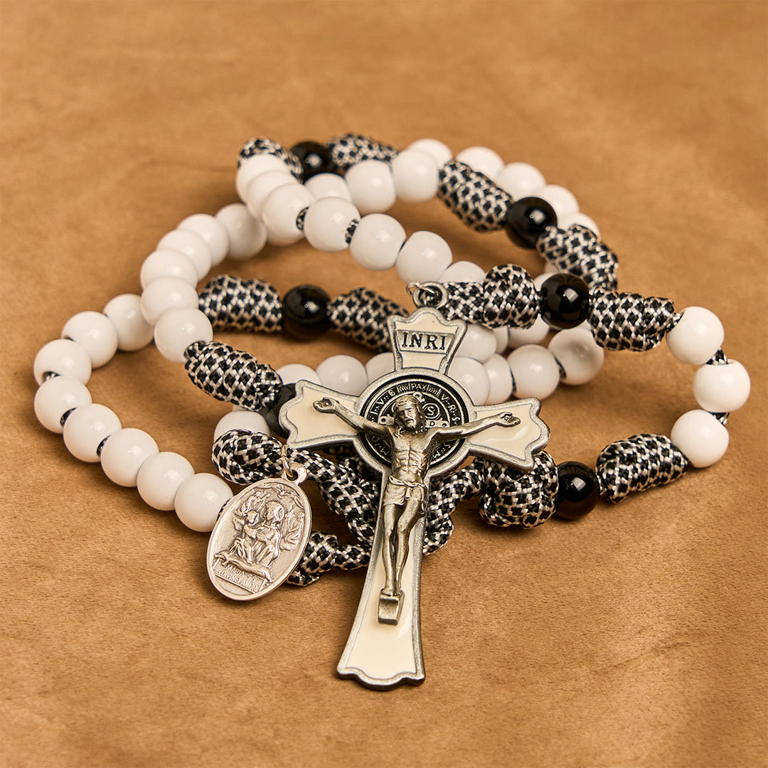 Christianartworkshop Rosenkranz aus Nylonschnur mit festem Knoten und St.-Antonius-Medaille: Verlorene Hoffnung wiederherstellen - image 7