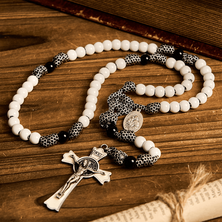 Christianartworkshop Rosenkranz aus Nylonschnur mit festem Knoten und St.-Antonius-Medaille: Verlorene Hoffnung wiederherstellen - image 2