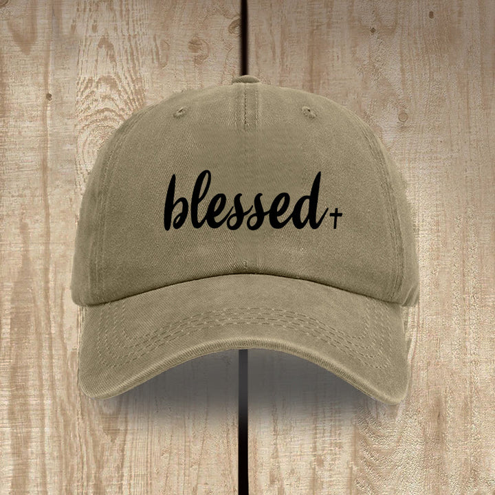 Christianartworkshop Gesegnete Unisex-Mütze aus gewaschener Baumwolle im Streetwear-Stil - Khaki - image 8