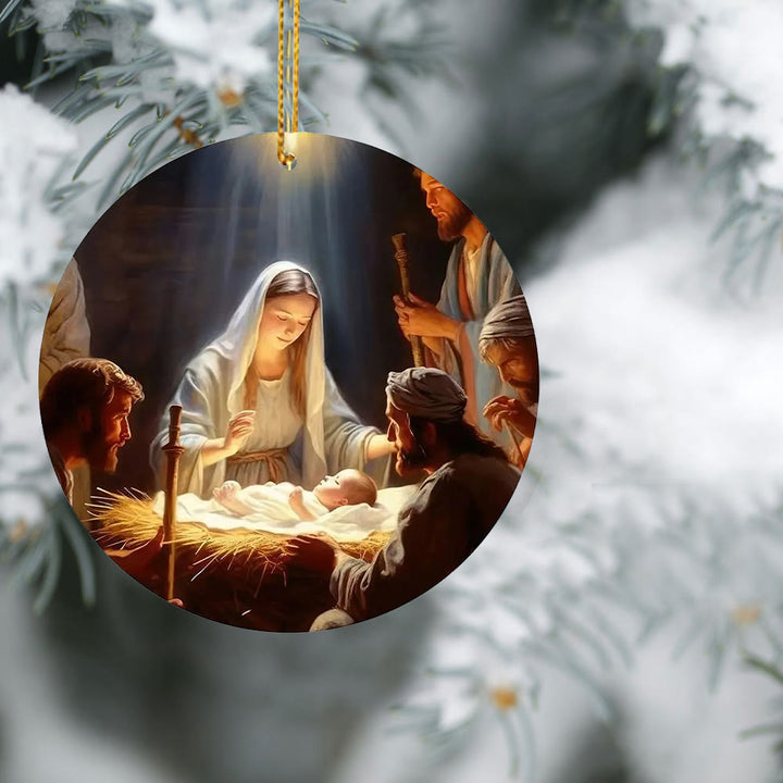 Christianartworkshop 3 realistische Weihnachtssegen-Ornamente im Ölgemälde-Stil - image 8