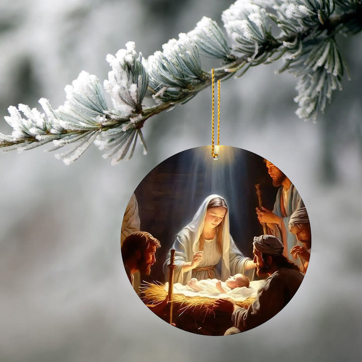 Christianartworkshop 3 realistische Weihnachtssegen-Ornamente im Ölgemälde-Stil - image 10