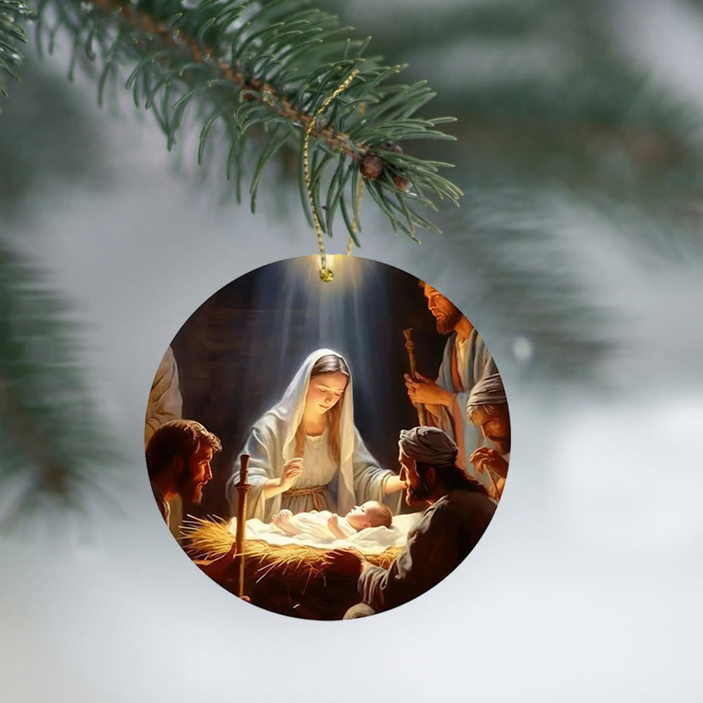 Christianartworkshop 3 realistische Weihnachtssegen-Ornamente im Ölgemälde-Stil - image 9