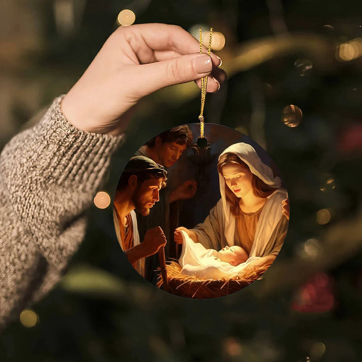 Christianartworkshop 3 realistische Weihnachtssegen-Ornamente im Ölgemälde-Stil - image 4