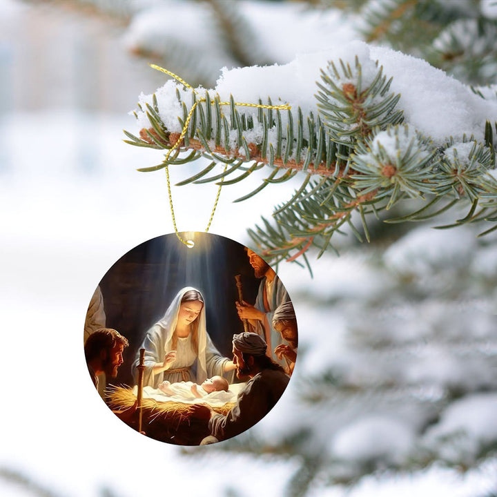 Christianartworkshop 3 realistische Weihnachtssegen-Ornamente im Ölgemälde-Stil - image 11