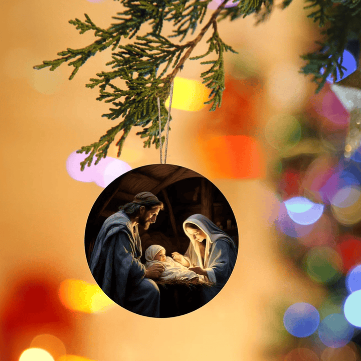 Christianartworkshop 3 realistische Weihnachtssegen-Ornamente im Ölgemälde-Stil - image 16
