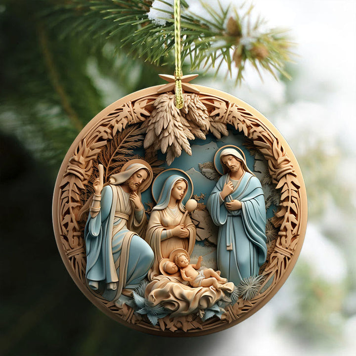 Christianartworkshop Weihnachtskrippe im Retro-Stil, zum Aufhängen, B - Keramik - image 0