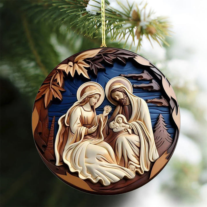 Christianartworkshop Retro-Weihnachtskrippe, hängende Ornamente, C - image 2