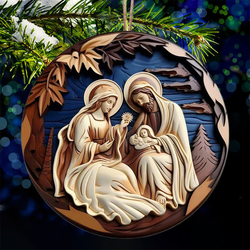 Christianartworkshop Retro-Weihnachtskrippe, hängende Ornamente, C - image 4