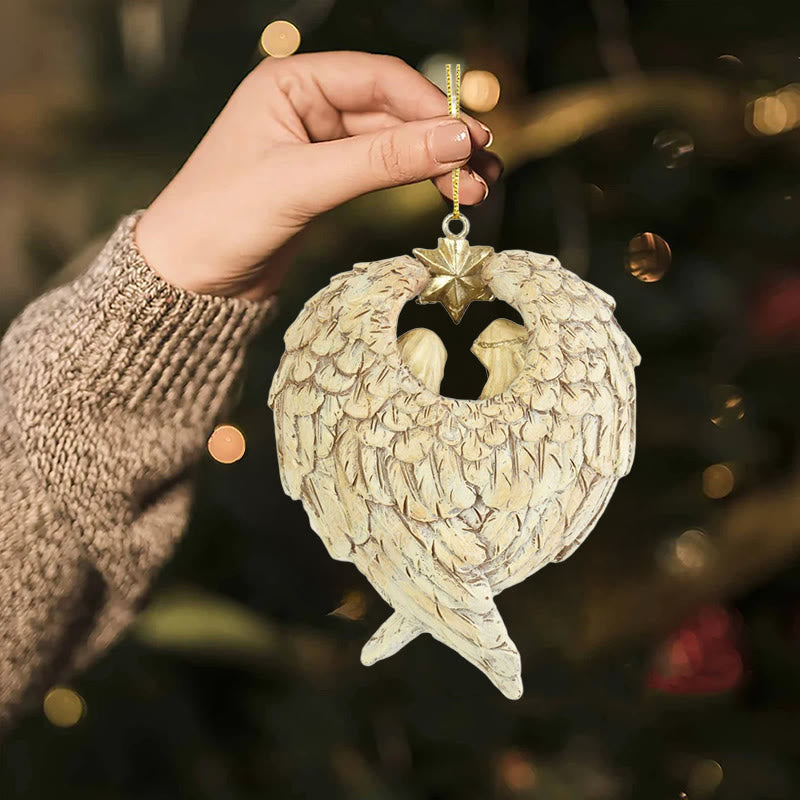 Christianartworkshop Weihnachtskrippe im klassischen Stil, Engel, Flügel, Stern, Weihnachtskrippe, hängende Ornamente - image 5