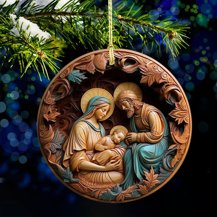 Christianartworkshop Retro-Weihnachtskrippe, hängende Ornamente, B - Acryl - image 0