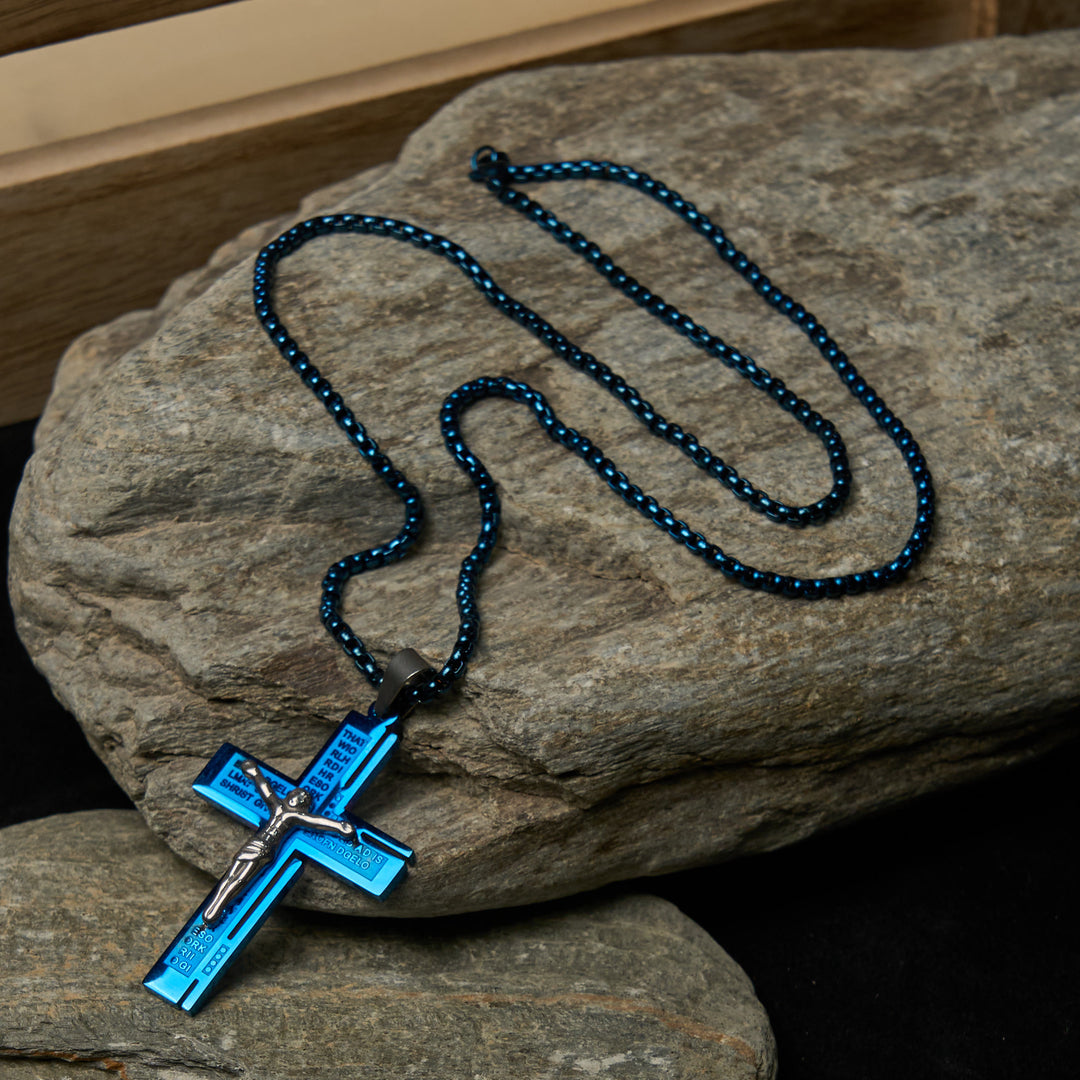Christianartworkshop Glaube – symbolische mehrfarbige Kruzifix-Mode-Halskette - image 1