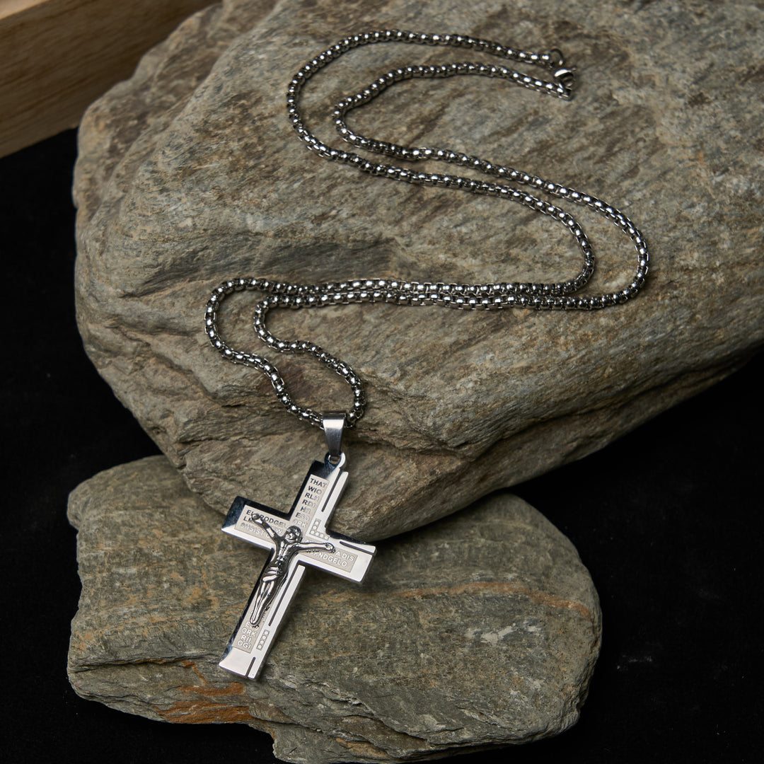Christianartworkshop Glaube – symbolische mehrfarbige Kruzifix-Mode-Halskette - image 3