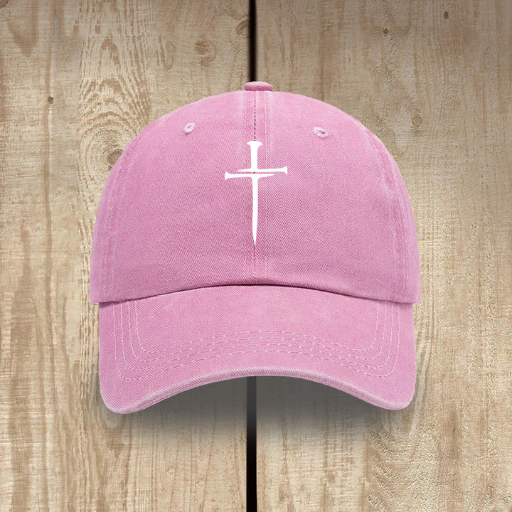 Christianartworkshop Minimalistischer Drei-Nägel-Kreuzhut: Einfachheit trifft Erlösung - Rosa - image 14