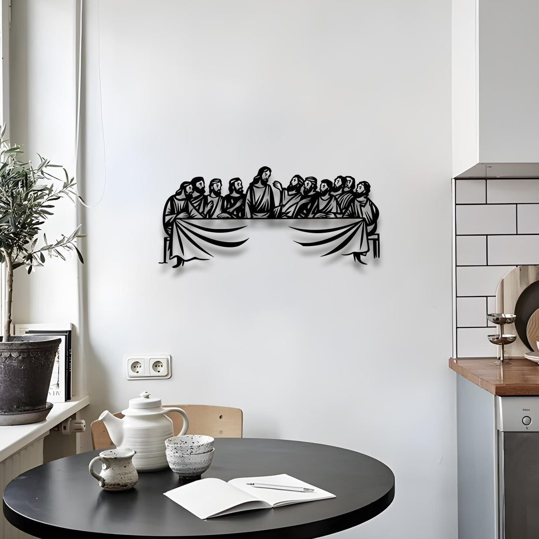 Christianartworkshop Getreue Darstellung des Letzten Abendmahls – Wanddekoration aus Metall - image 7