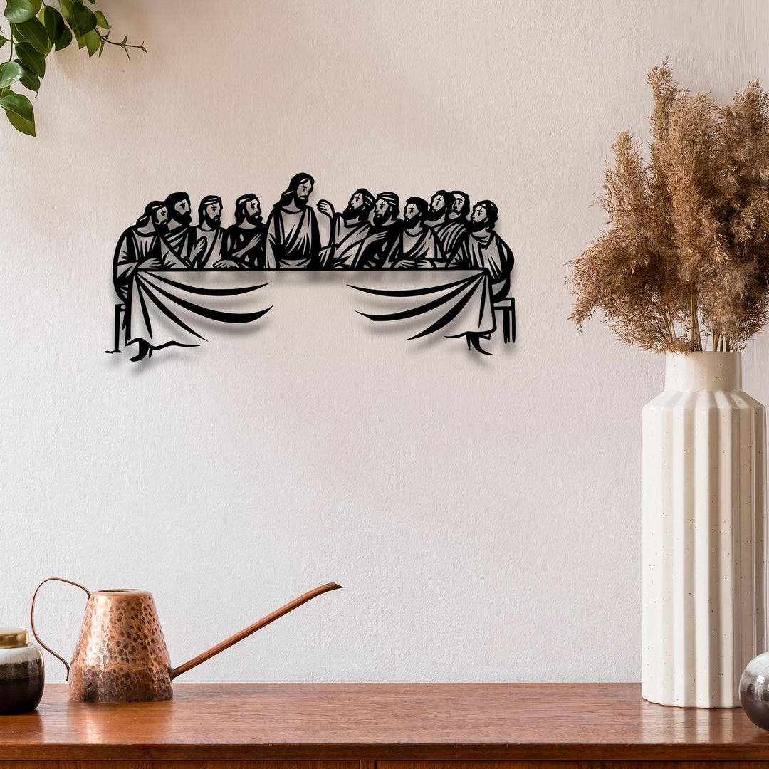 Christianartworkshop Getreue Darstellung des Letzten Abendmahls – Wanddekoration aus Metall - image 2