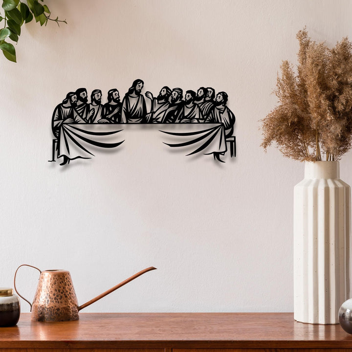 Christianartworkshop Getreue Darstellung des Letzten Abendmahls – Wanddekoration aus Metall - image 2
