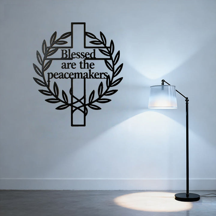 Christianartworkshop – Metall-Wanddekoration „Gesegnet sind die Friedensstifter“ mit Olivenzweig - image 5