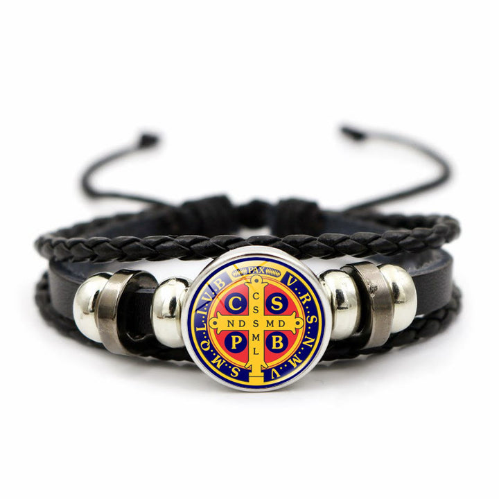 Christianartworkshop Mehrfarbiges, verstellbares St. Benedikt-Armband: Ein Symbol gegen Negativität und Angst - K - image 11