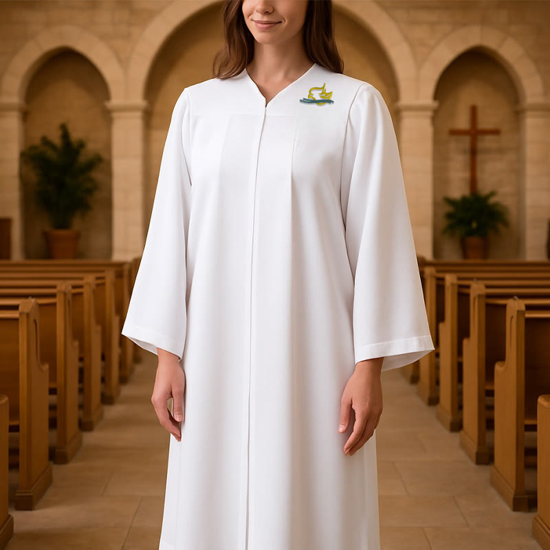Christianartworkshop Taube des Heiligen Geistes, Geistliche Robe in Weiß: Umarme Reinheit und göttlichen Frieden - 3XL - image 0