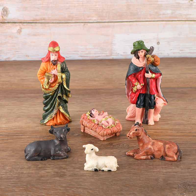 Christianartworkshop Komplettes Weihnachtskrippen-Dekorationsset für den Schreibtisch, 10 Stück - image 1