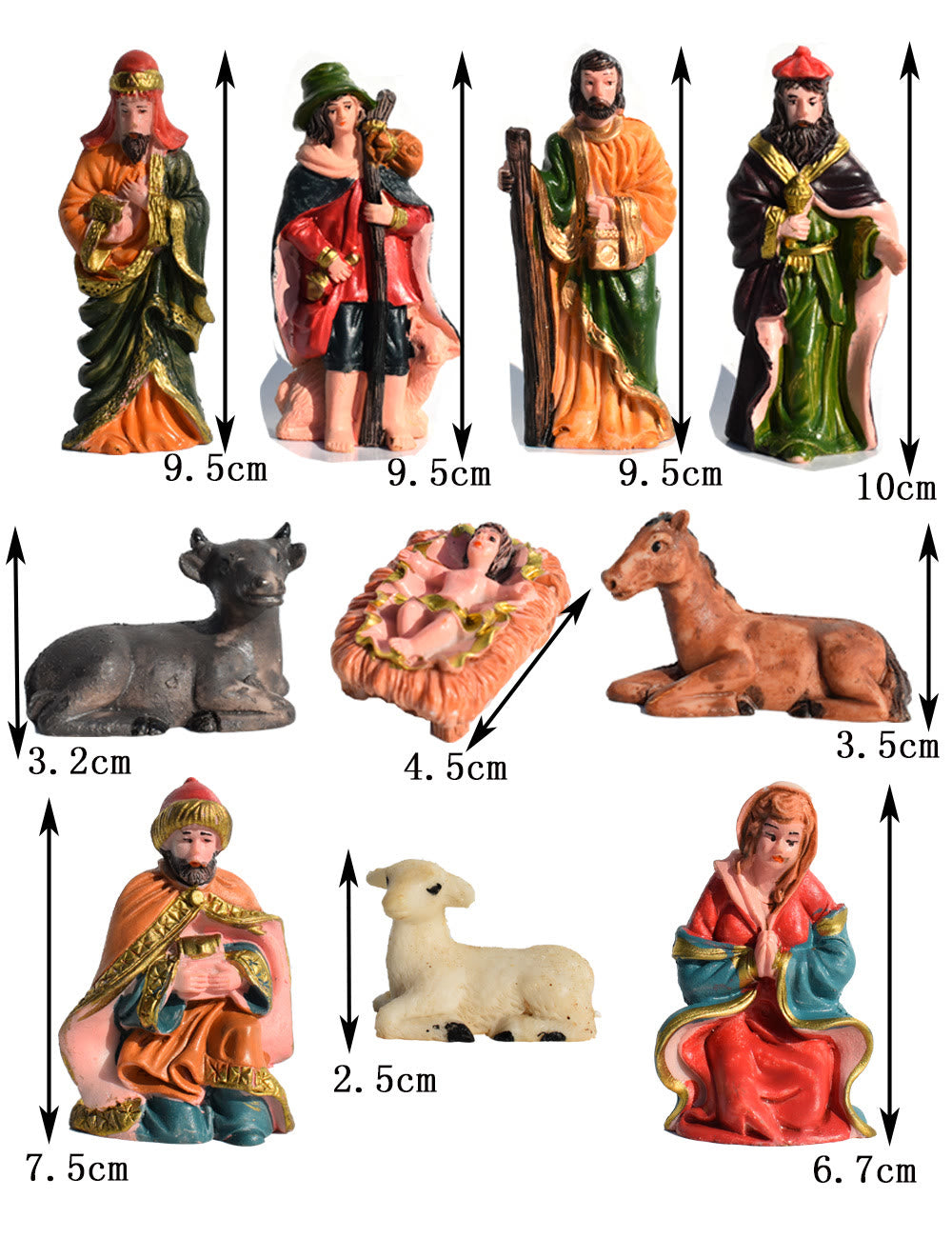 Christianartworkshop Komplettes Weihnachtskrippen-Dekorationsset für den Schreibtisch, 10 Stück - image 7