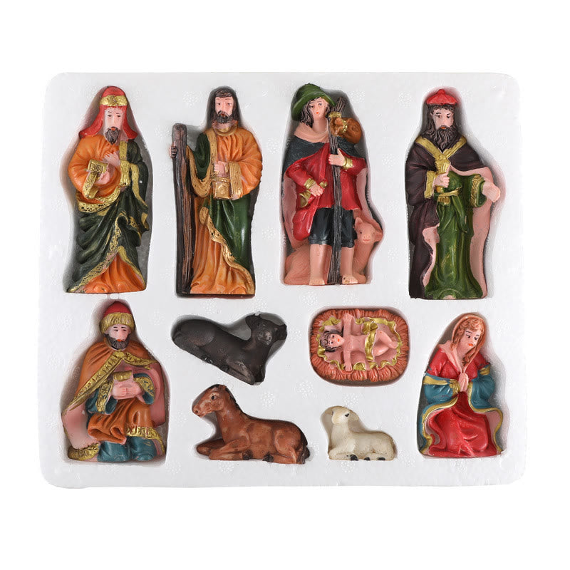 Christianartworkshop Komplettes Weihnachtskrippen-Dekorationsset für den Schreibtisch, 10 Stück - image 6