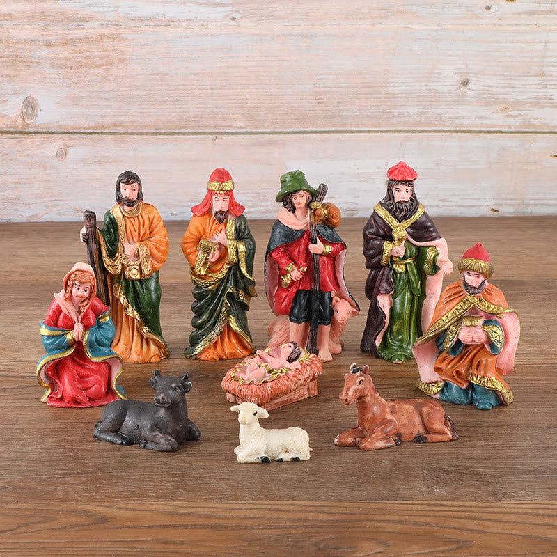 Christianartworkshop Komplettes Weihnachtskrippen-Dekorationsset für den Schreibtisch, 10 Stück - 10er-Set - image 0