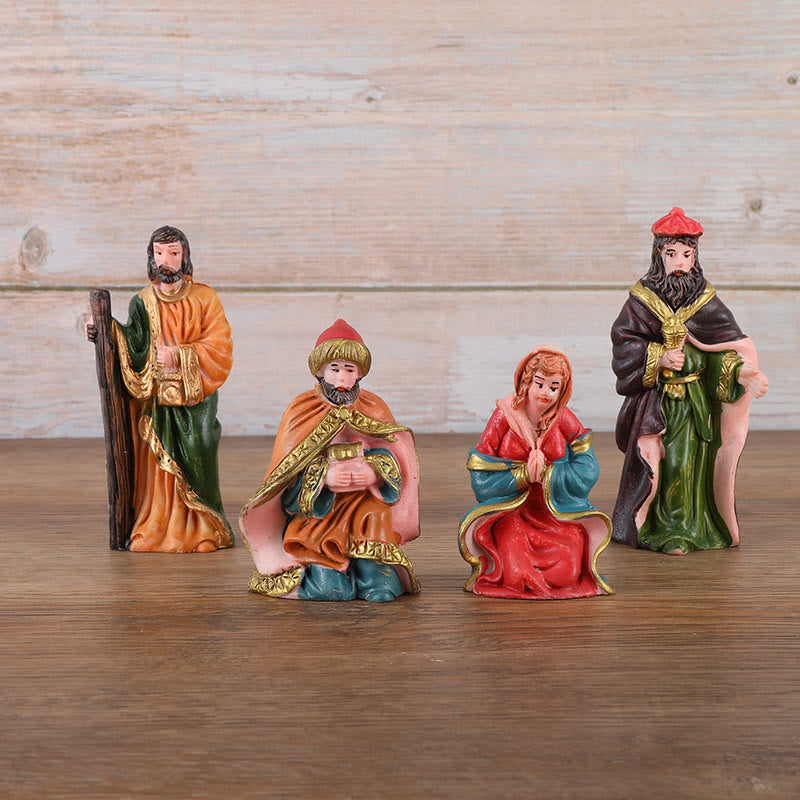 Christianartworkshop Komplettes Weihnachtskrippen-Dekorationsset für den Schreibtisch, 10 Stück - image 2