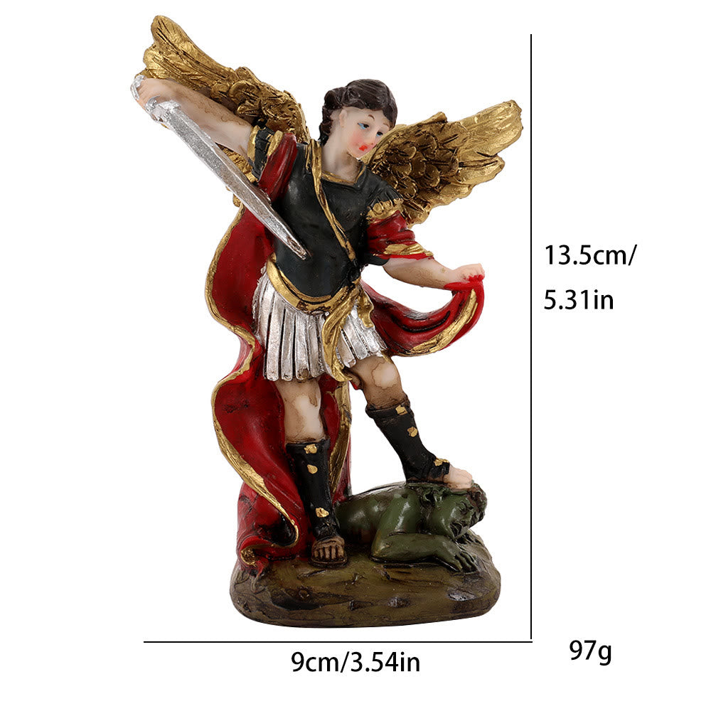 Christianartworkshop St. Michael Kriegerengel Desktop-Ornament: Schutzengel besiegt das Böse - image 5