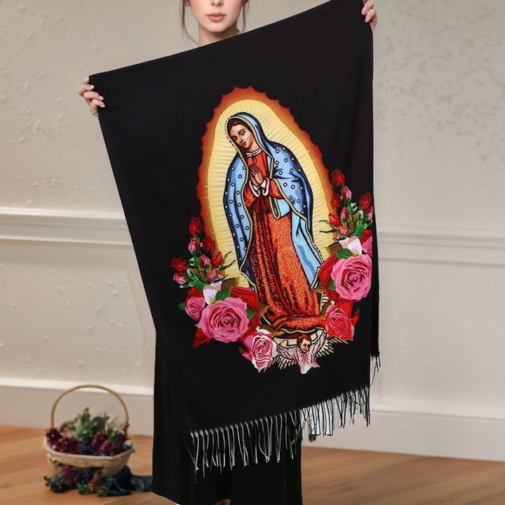 Christianartworkshop – Vom Glauben inspirierter Gebetsschal der Jungfrau Maria: Symbol der Hoffnung und Hingabe - image 3