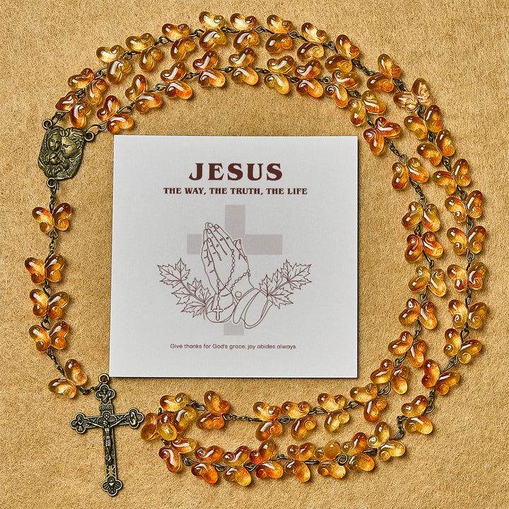 Christianartworkshop Thanksgiving-Naturritual: Schmetterlingsrosenkranz | Gottes Gnade mit der Schönheit des Herbstes ehren - Erntedankfest - image 0