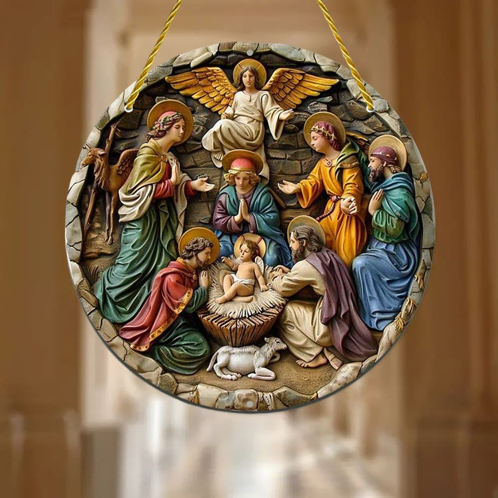 Christianartworkshop Vintage – inspirierte Krippenengel-Skulptur, hängende Ornamente - image 1